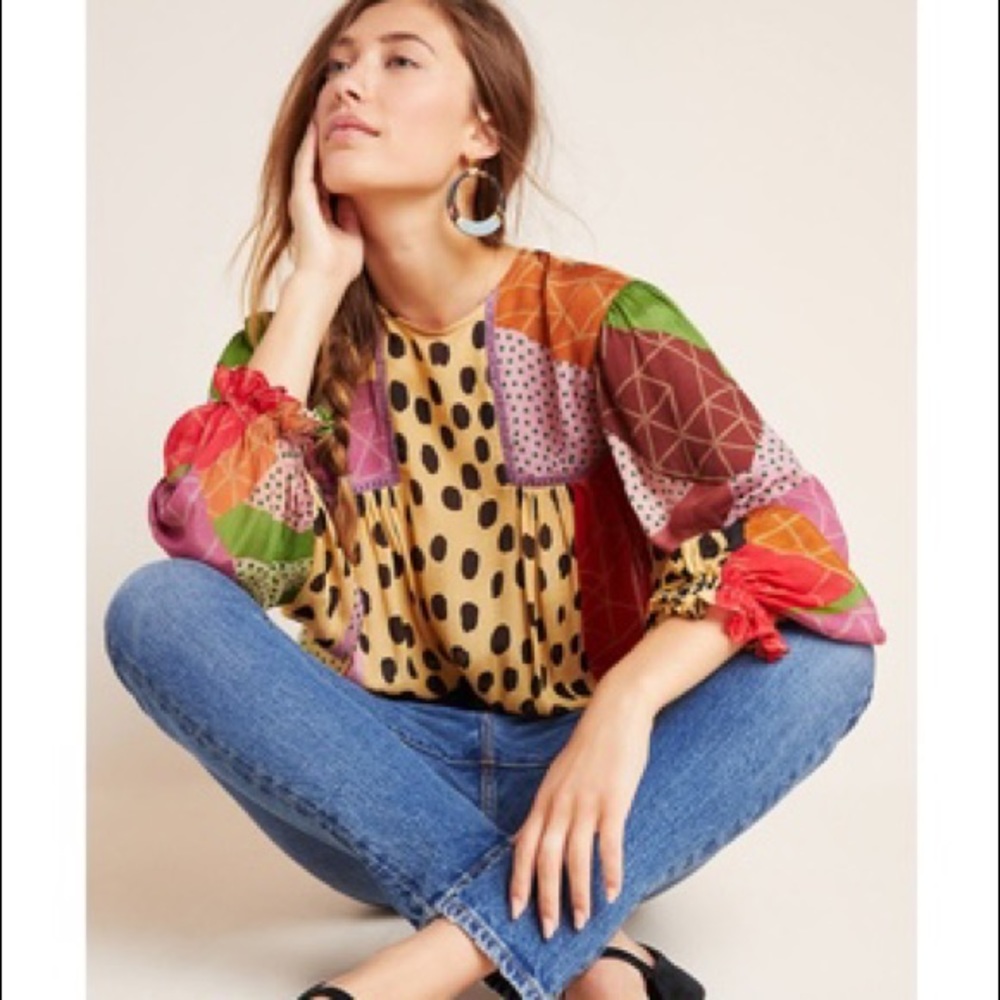 Anthropologie Miranda Peasant Blouse size xs/s